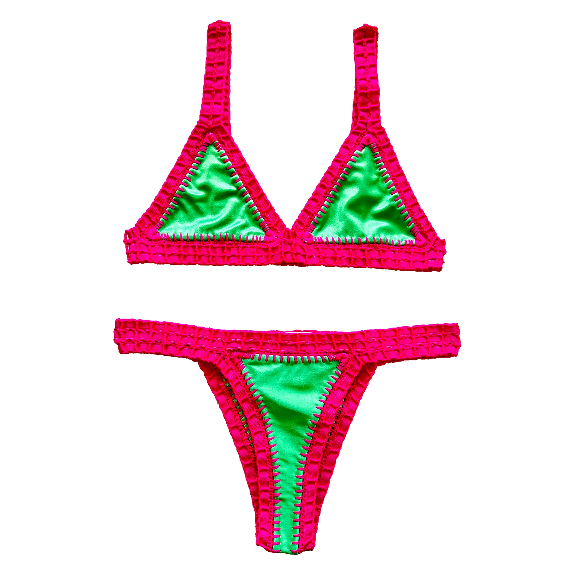 Shimmer Padded Bikini Set Green – Ocoza